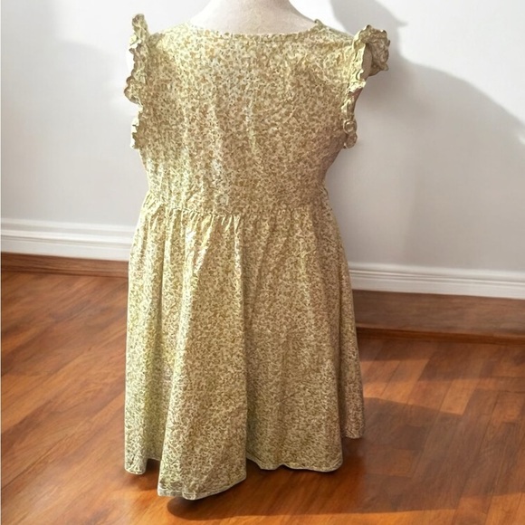 Tea Collection Yellow Green Ruffled Wrap Sundress Girls size 16 - Picture 3 of 6